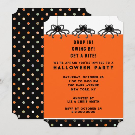 Invitation Maison ouverte Halloween (Devant / Derrière)