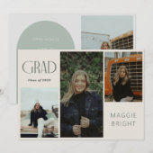 Invitation Maison ouverte multi-photos bohème moderne pour di (Devant / Derrière)