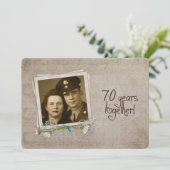 Invitation Maison ouverte pour 70e anniversaire de mariage (Debout devant)