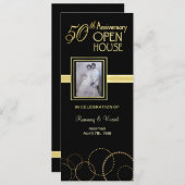 Invitation Maison ouverte pour le 50e anniversaire - Photo fa (Devant / Derrière)