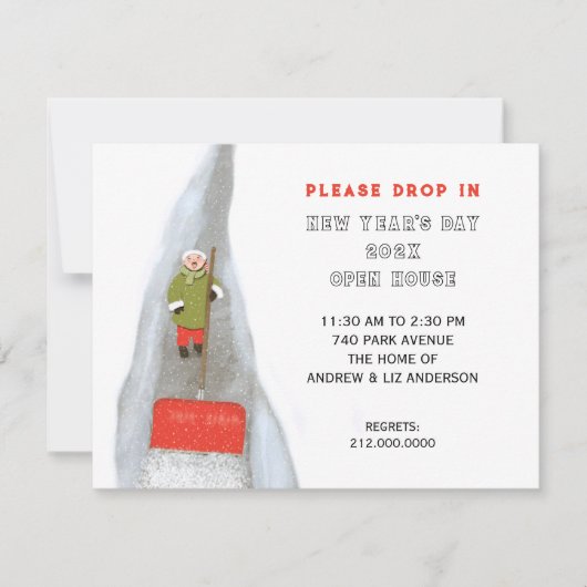 Invitation Maison ouverte pour le Nouvel An (Devant)