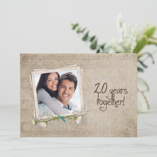 Invitation Maison ouverte pour les 20 ans de mariage (Debout devant)