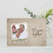 Invitation Maison ouverte pour les 45 ans de mariage (Debout devant)