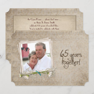 Invitation Maison ouverte pour les 65 ans de mariage