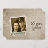 Invitation Maison ouverte pour les 65 ans de mariage (Devant / Derrière)