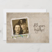 Invitation Maison ouverte pour les 80 ans de mariage (Devant)