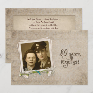 Invitation Maison ouverte pour les 80 ans de mariage