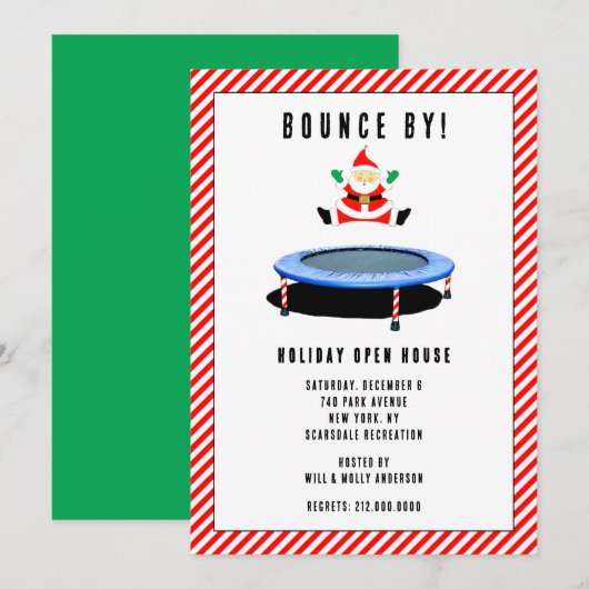 Invitation Maison ouverte pour les fêtes (Devant / Derrière)