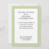 Invitation Maison ouverte pour les Fêtes (Dos)