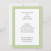 Invitation Maison ouverte pour les Fêtes (Dos)