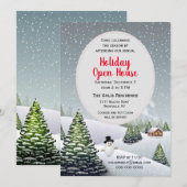 Invitation Maison ouverte pour les fêtes de Noël dans un pays (Devant / Derrière)