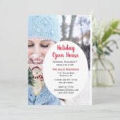 Invitation Maison ouverte pour les fêtes / Fête de Noël  (Debout devant)