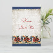 Invitation Maison ouverte pour les Fêtes Rosemaling (Debout devant)