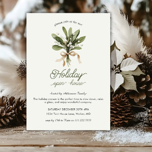 Invitation Maison ouverte pour les Fêtes sous le Gui Soirée d