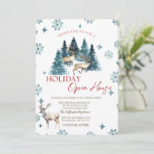 Invitation Maison ouverte pour les vacances de Noël avec des (Debout devant)
