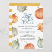 Invitation Maison ouverte Realtor Fall, Maison Citrouille (Devant / Derrière)