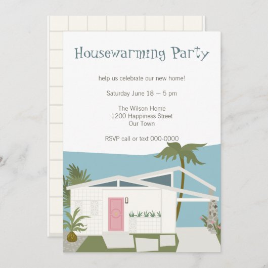 Invitation Maison Palm Spring (Devant / Derrière)