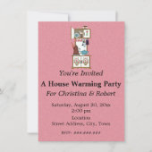 Invitation Maison Réchauffer Rétro Cuisson blanche Ustensiles (Devant)