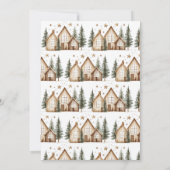 Invitation Maison Rustique Cabane Montagne Fête de Vacances (Dos)