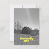 Invitation Maison rustique d'amusement de partie de pendaison (Devant)