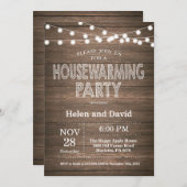 Invitation Maison rustique de bonbon à maison de partie de (Devant / Derrière)