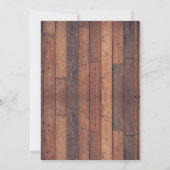 Invitation Maison rustique en bois Barbeque BBQ  (Dos)