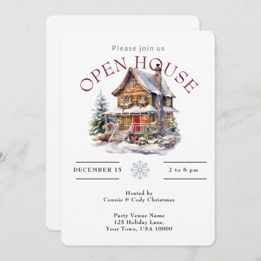 INVITATION MAISON RUSTIQUE EN VACANCES DE NEIGE OPEN HOUSE (Devant / Derrière)