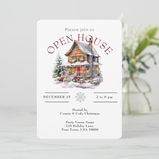 INVITATION MAISON RUSTIQUE EN VACANCES DE NEIGE OPEN HOUSE (Debout devant)