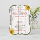 Invitation Maison rustique moderne, Mariage de tournesol Boho (Debout devant)