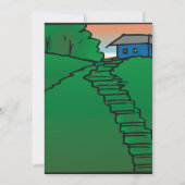 Invitation Maison Sur Une Colline Verte (Devant)