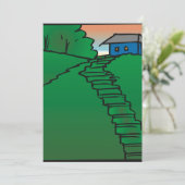 Invitation Maison Sur Une Colline Verte (Debout devant)