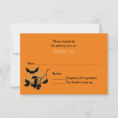 Invitation Maison 'Trick or Treat' RSVP pour mariage de la fê (Devant)
