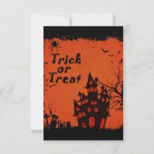 Invitation Maison 'Trick or Treat' RSVP pour mariage de la fê (Dos)