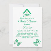 Invitation Maison verte personnalisée Oh Baby shower (Dos)