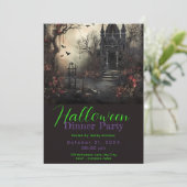 Invitation Maison victorienne hantée Dîner d'Halloween (Debout devant)