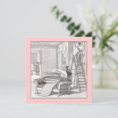 Invitation Maison victorienne vintage / Maison ouverte (Debout devant)