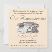 Invitation Maison victorienne vintage / Maison ouverte (Dos)