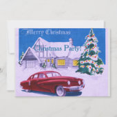 Invitation Maison vintage et voiture (Devant)