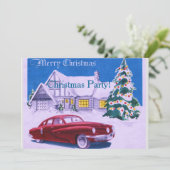 Invitation Maison vintage et voiture (Debout devant)