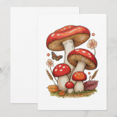 Invitation Maisonnette Champignons Sublimation Goblincore (Devant / Derrière)
