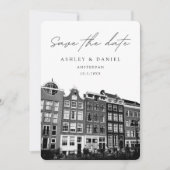 Invitation Maisons de canal d'Amsterdam Photo Enregistrer la  (Devant)