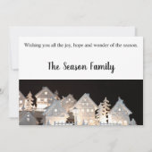 Invitation Maisons de Noël lumineuses et jolies (Dos)