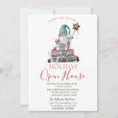 Invitation Maisons ouvertes avec des cadeaux de gnome mignon (Devant)