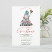 Invitation Maisons ouvertes avec des cadeaux de gnome mignon (Debout devant)