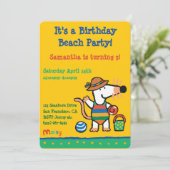 Invitation Maisy à l'anniversaire de la plage (Debout devant)