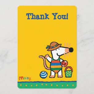 Invitation Maisy à l'anniversaire de plage