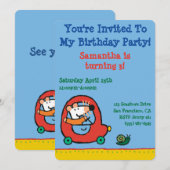 Invitation Maisy Drives a Cute Red Car (Devant / Derrière)