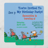 Invitation Maisy et Dotty Seesaw sur le terrain de jeu (Devant / Derrière)