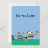 Invitation Maisy et Dotty Seesaw sur le terrain de jeu (Dos)