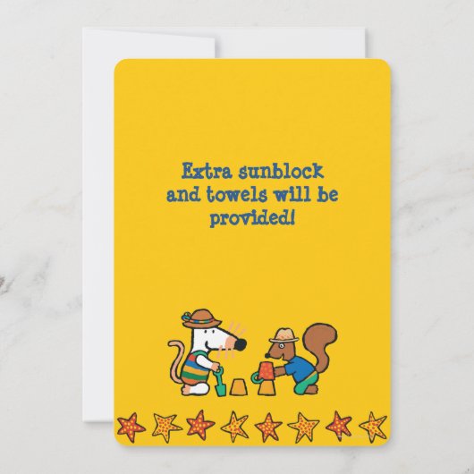 Invitation Maisy nage (Dos)